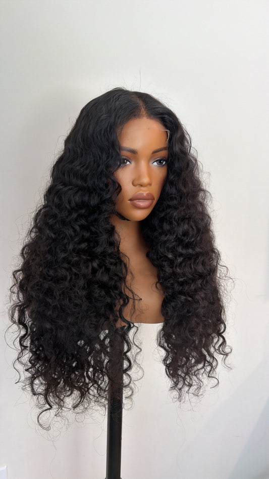 Raw Indian Curly 24” Glueless Closure Unit